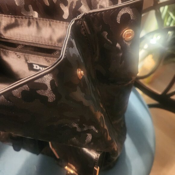 DUNE LONDON ~ Black on Black Camo BACKPACK ~ BEAUTIFUL and Rare! main image 5